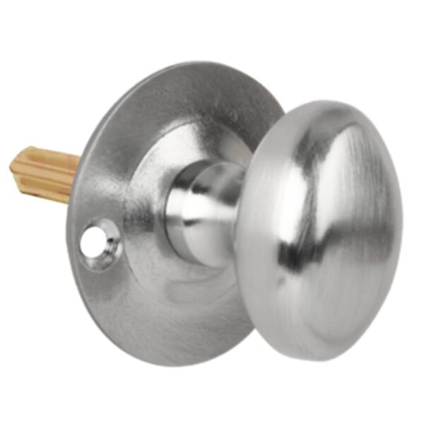 Oval Thumbturn for Mortice Security Rack Bolt - Satin Chrome