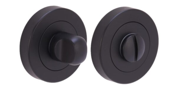 Bathroom Thumbturn and Release Set - Black Matt