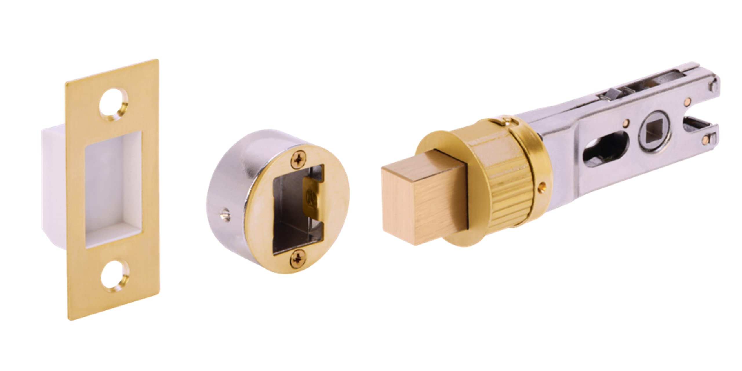 76mm Bullet Bolt - Satin Brass - 57mm Backset - Image 2