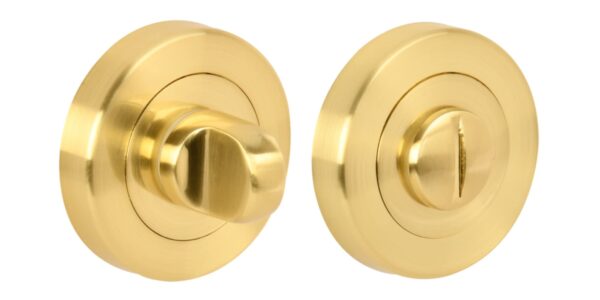 Bathroom Thumbturn and Release Set - Brushed Brass