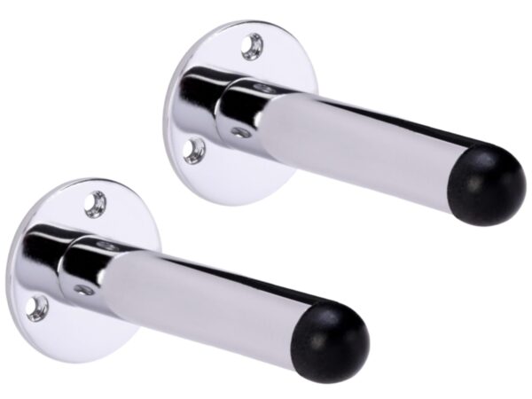 2 Pack 115mm Extra Long/Extended Projecting Door Stops - Polished Chrome