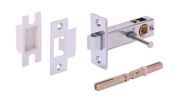76mm Privacy Latch - Polished Chrome