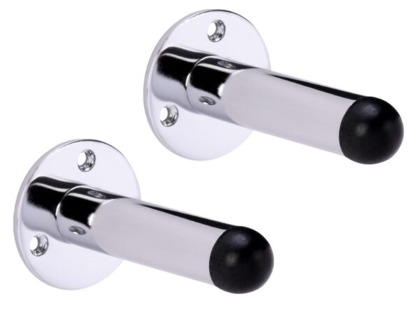 2 Pack 75mm / 3 inch Projecting Door Stops - Polished Chrome