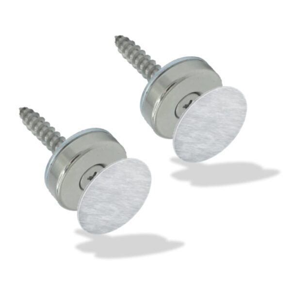 Flush Mounted Magnetic Catch, Concealed Fixing - 1 Set - Satin Stainless Steel