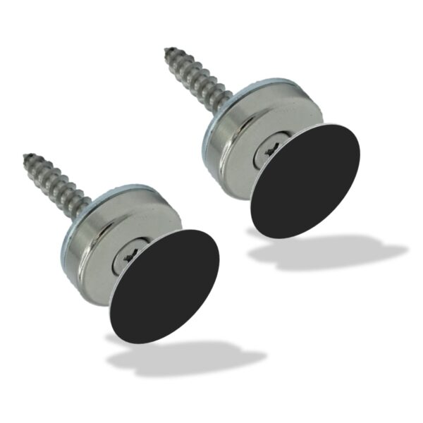 Flush Mounted Magnetic Catch, Concealed Fixing, 1 Set - Black Matt