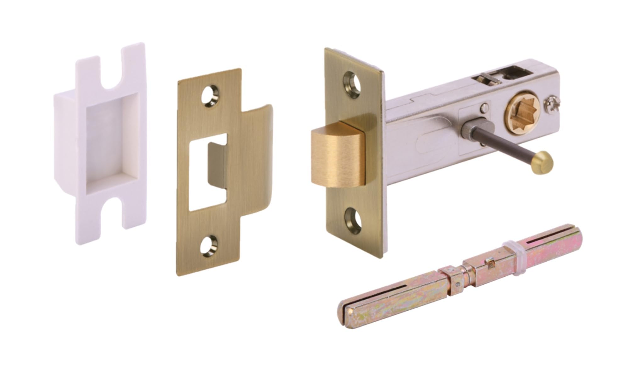 Zena Privacy Lever On Round Rose Door Handles, with Privacy Latch - Antique Bronze - Image 3