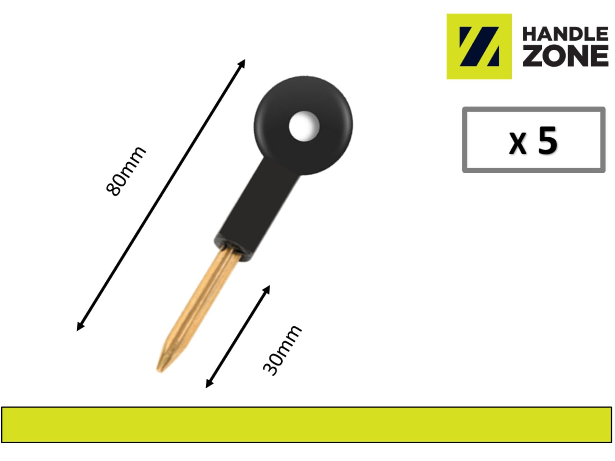 Pack of 5 Universal Bolt Keys - Security Rack Star Keys - 80mm Key Length - Image 2