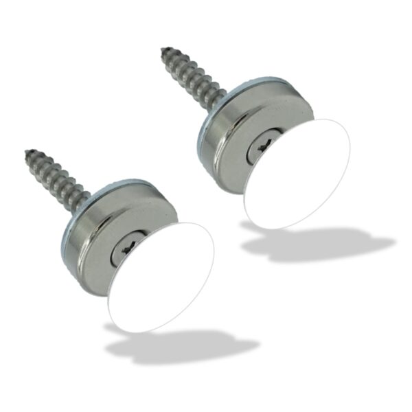 Flush Mounted Magnetic Catch, Concealed Fixing, 1 Set - White