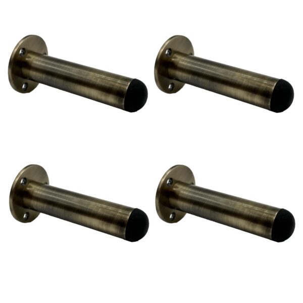 4 Pack 75mm / 3 inch Projecting Door Stops - Antique Bronze