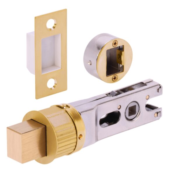 76mm Bullet Bolt - Satin Brass - 57mm Backset