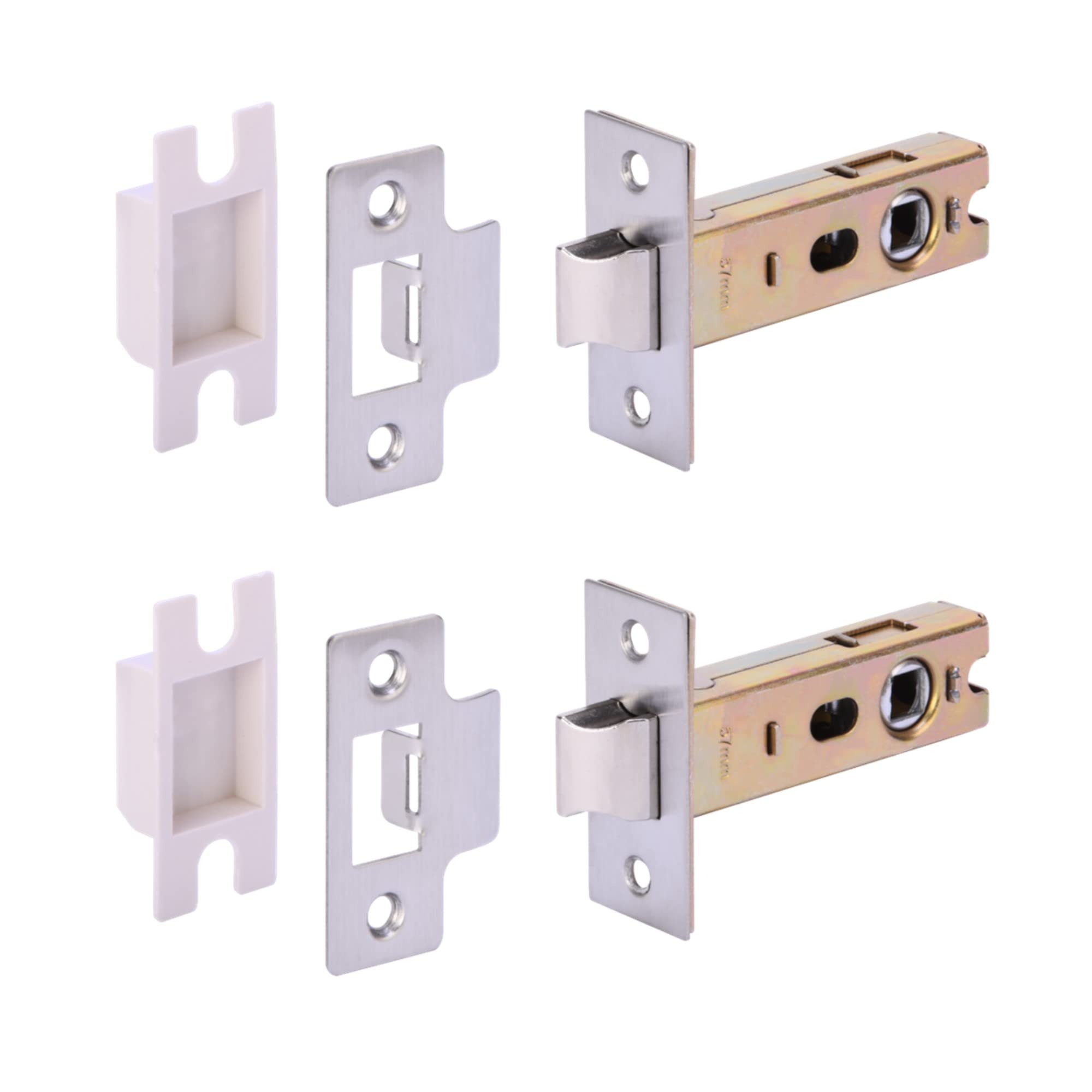 2 Pack 76mm / 3 inch Satin Stainless Steel Tubular Mortice Latch – 57mm ...