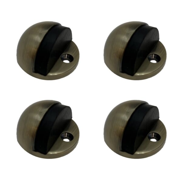 4 Pack Floor Mounted Door Stops - Antique Bronze