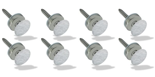 4 Set Pack Flush Mounted Magnetic Catch, Concealed Fixing - Satin Stainless Steel