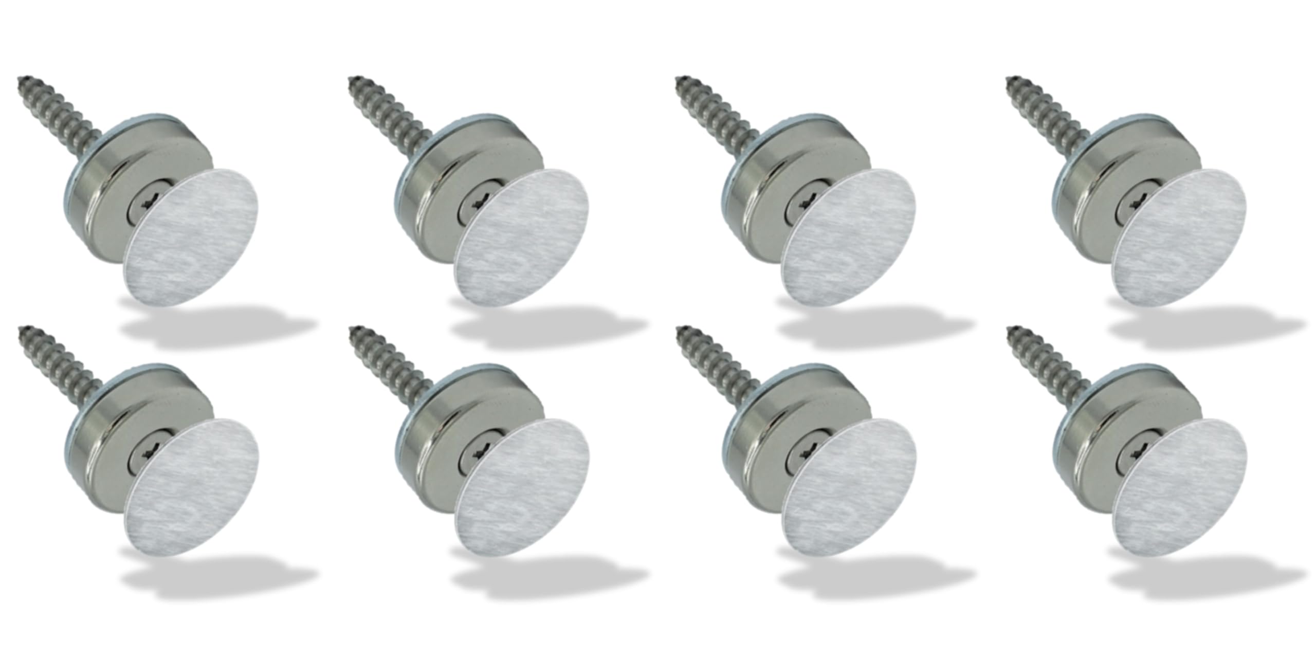 4 Set Pack Flush Mounted Magnetic Catch, Concealed Fixing - Satin Stainless Steel