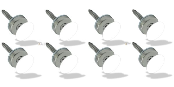 4 Set Pack Flush Mounted Magnetic Catch, Concealed Fixing - White