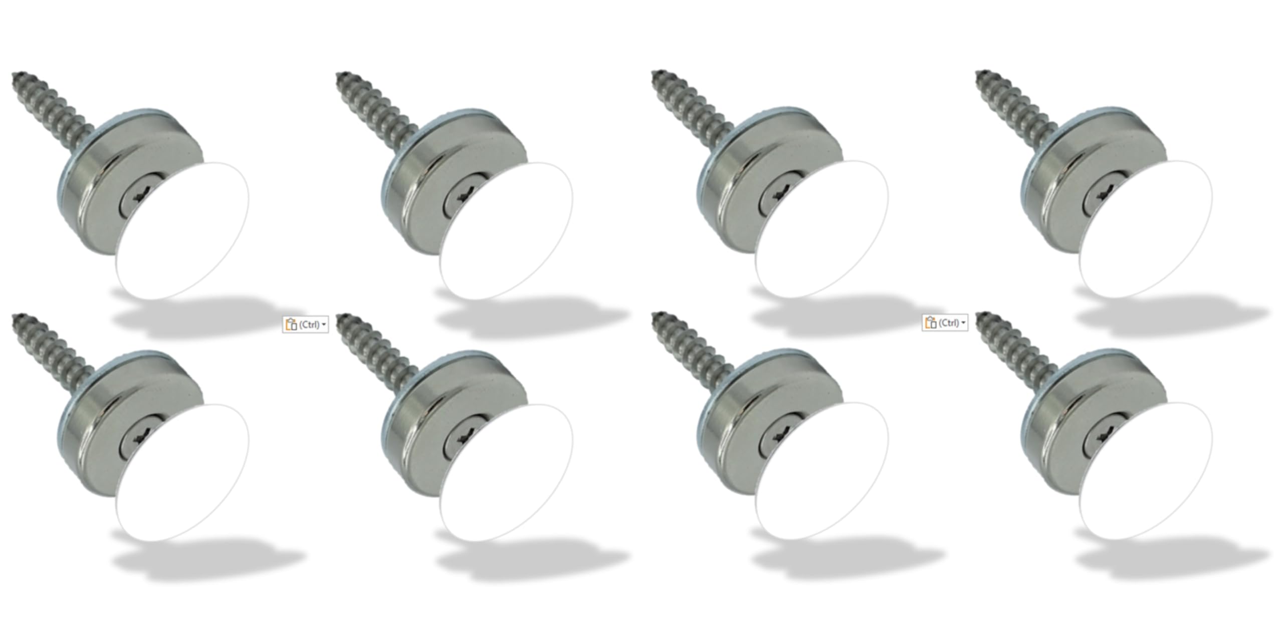 4 Set Pack Flush Mounted Magnetic Catch, Concealed Fixing - White