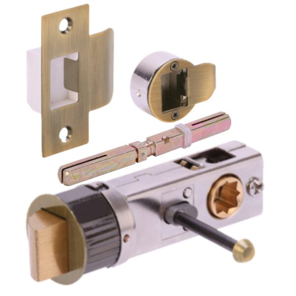 76mm Bullet Privacy Latch - Antique Bronze - 57mm Backset