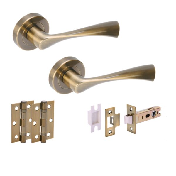 Zena Internal Lever Latch Door Pack (76mm) - Antique Bronze