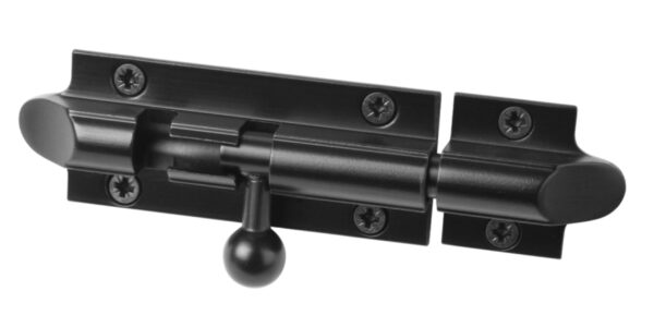 Bell Shaped Premium Sliding Door Bolt - 75x32mm - Black Matt