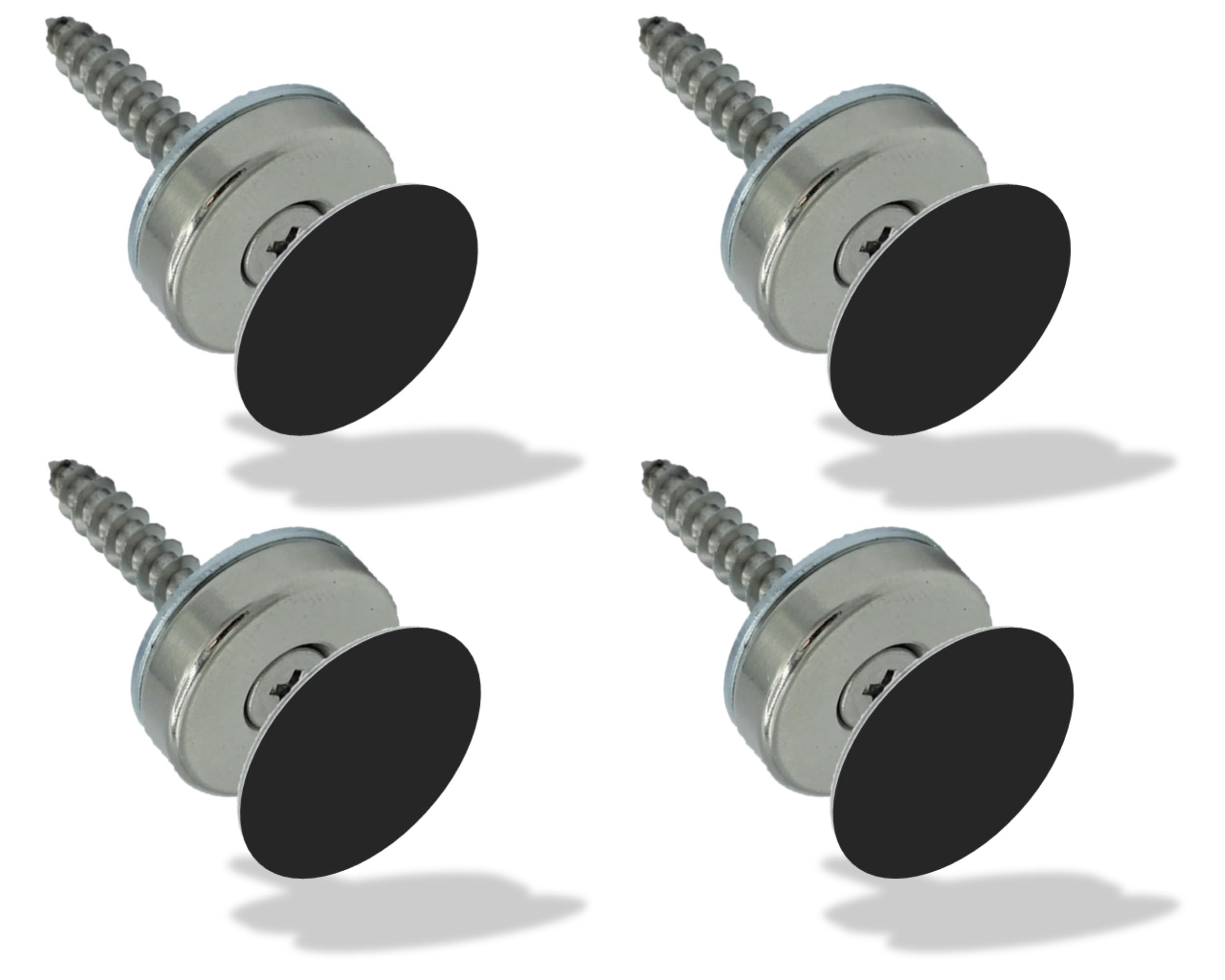 2 Set Pack Flush Mounted Magnetic Catch, Concealed Fixing - Black Matt
