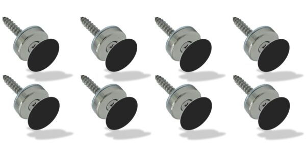 4 Set Pack Flush Mounted Magnetic Catch, Concealed Fixing - Black Matt