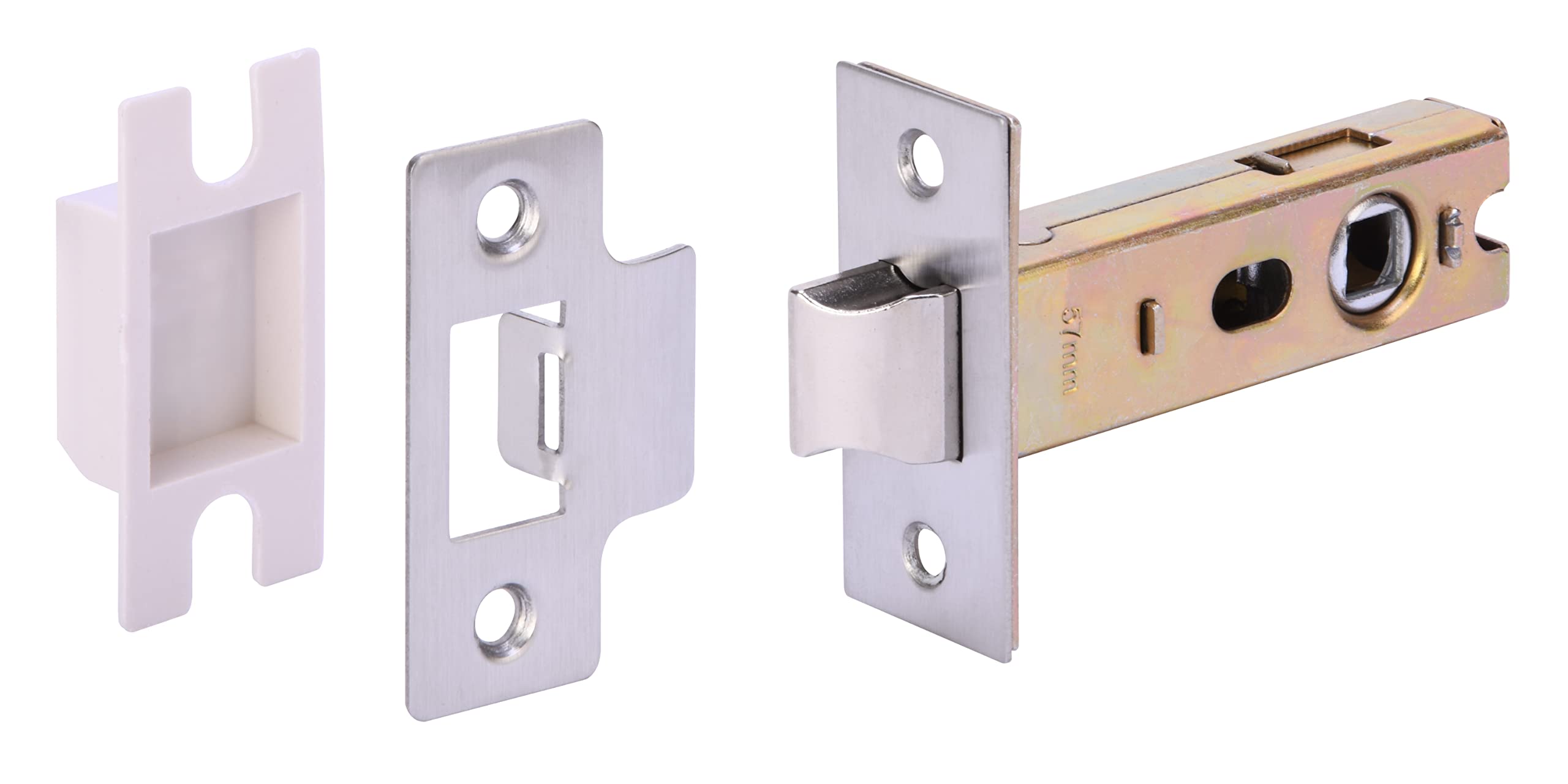 Zena Internal Door Handles on Rose Lever Latch Door Pack (76mm) - Satin Chrome - Image 4
