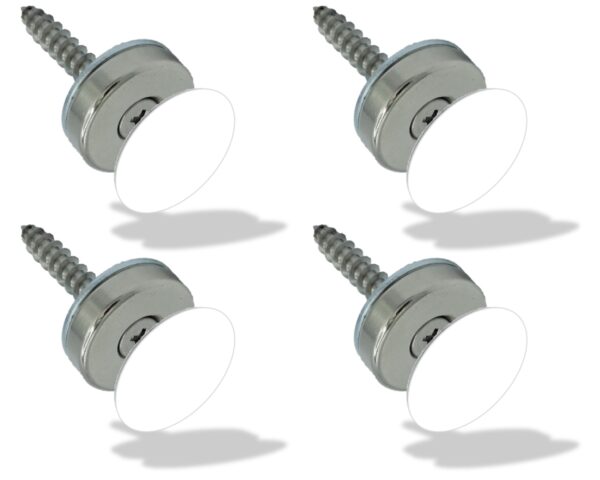 2 Set Pack Flush Mounted Magnetic Catch, Concealed Fixing - White