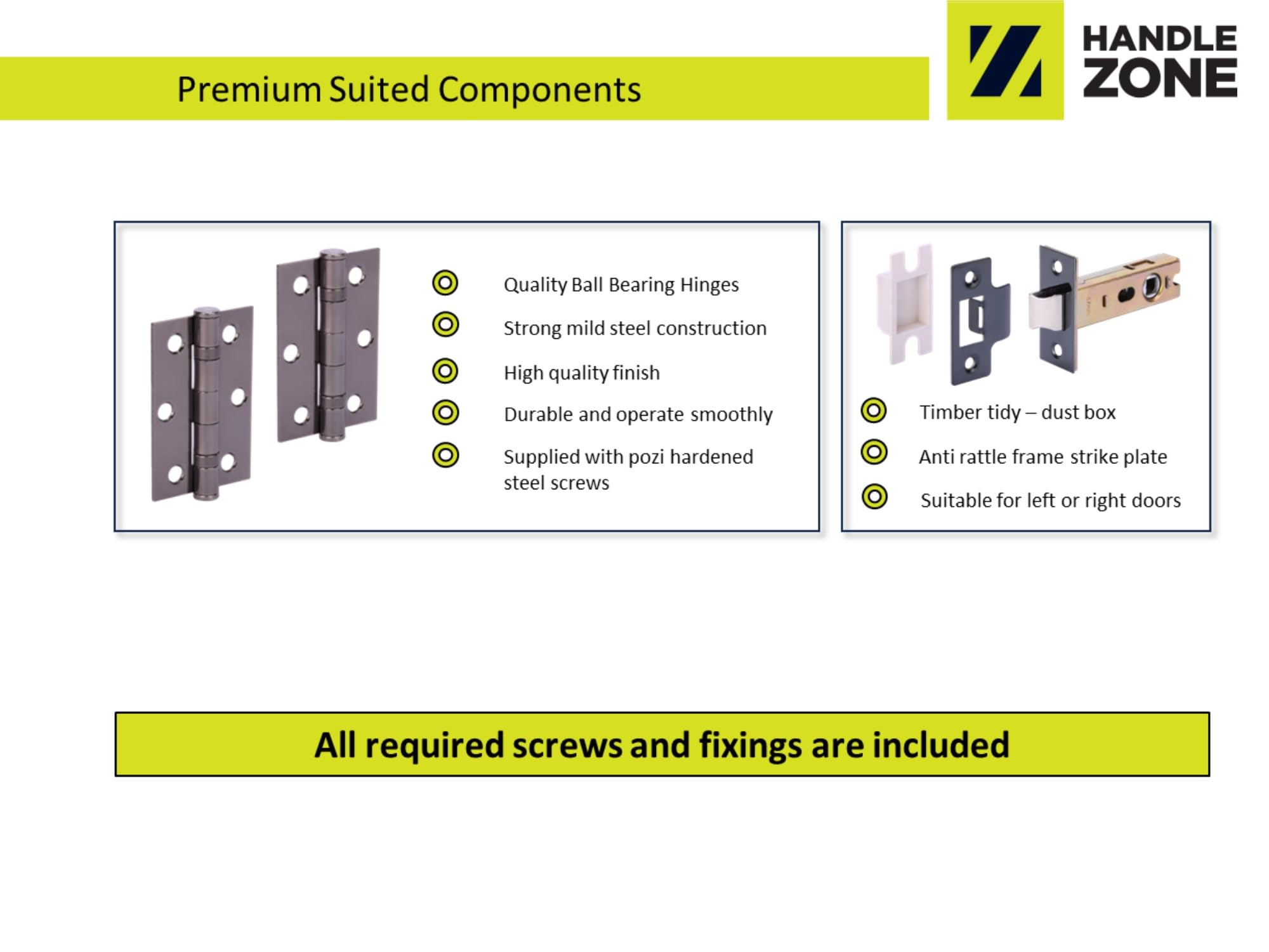 5 Sets Nemo Internal Door Handles on Rose Lever Latch Door Packs (76mm) - Black Nickel - Image 4