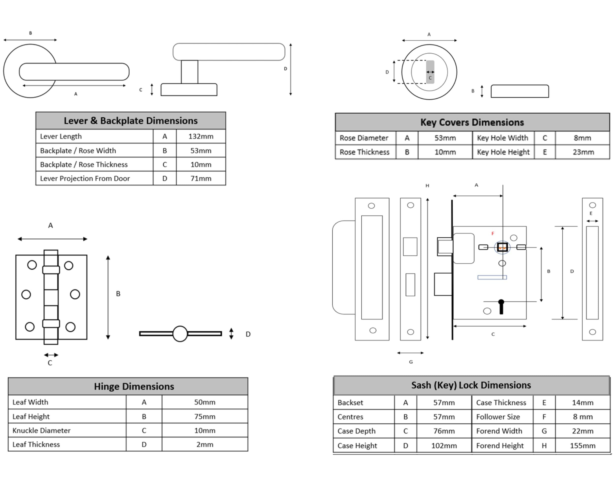 Lobo Door Handles on Rose 3 Lever Lock Pack (76mm) - Polished Chrome - Image 5
