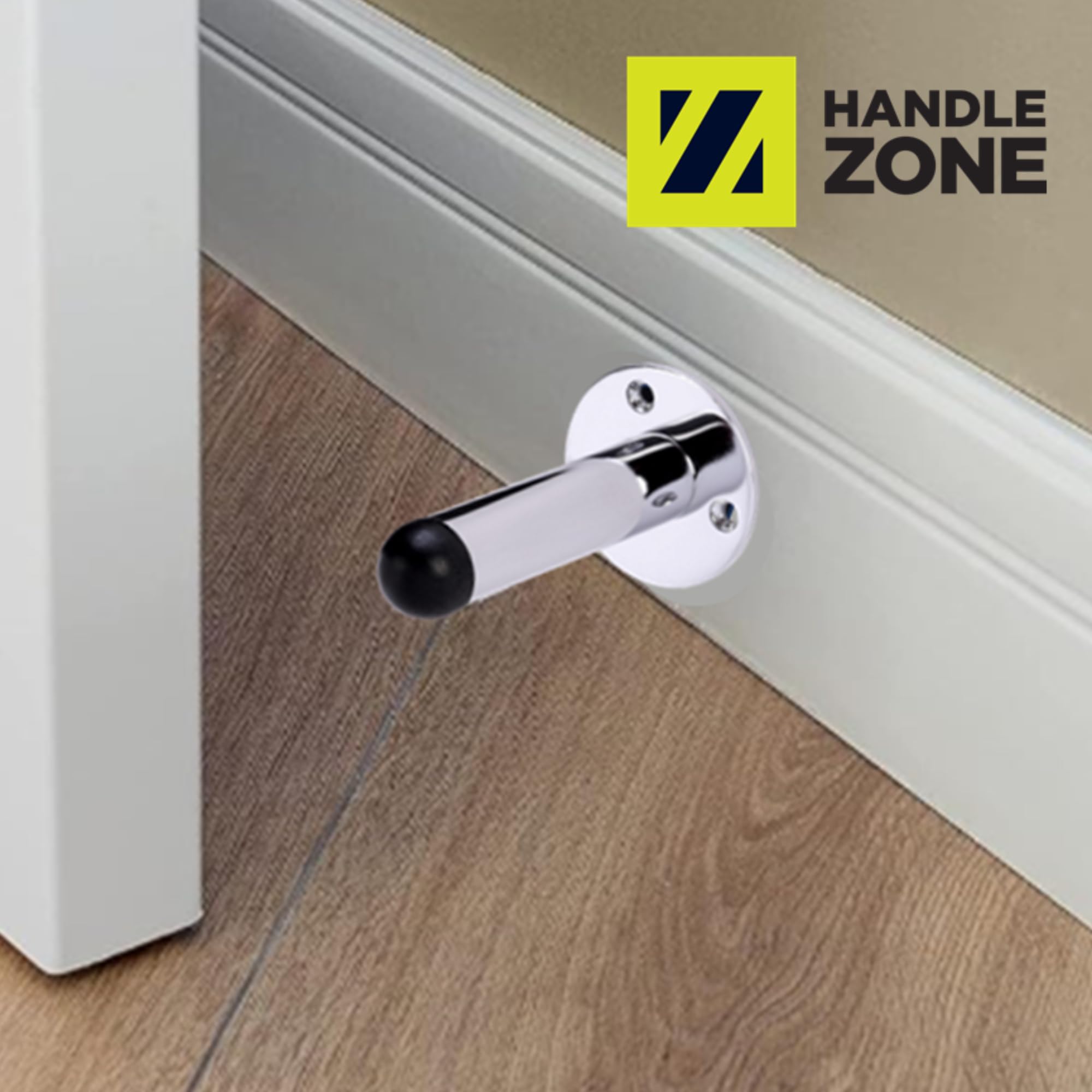 4 Pack 75mm / 3 inch Projecting Door Stops - Polished Chrome - Image 2