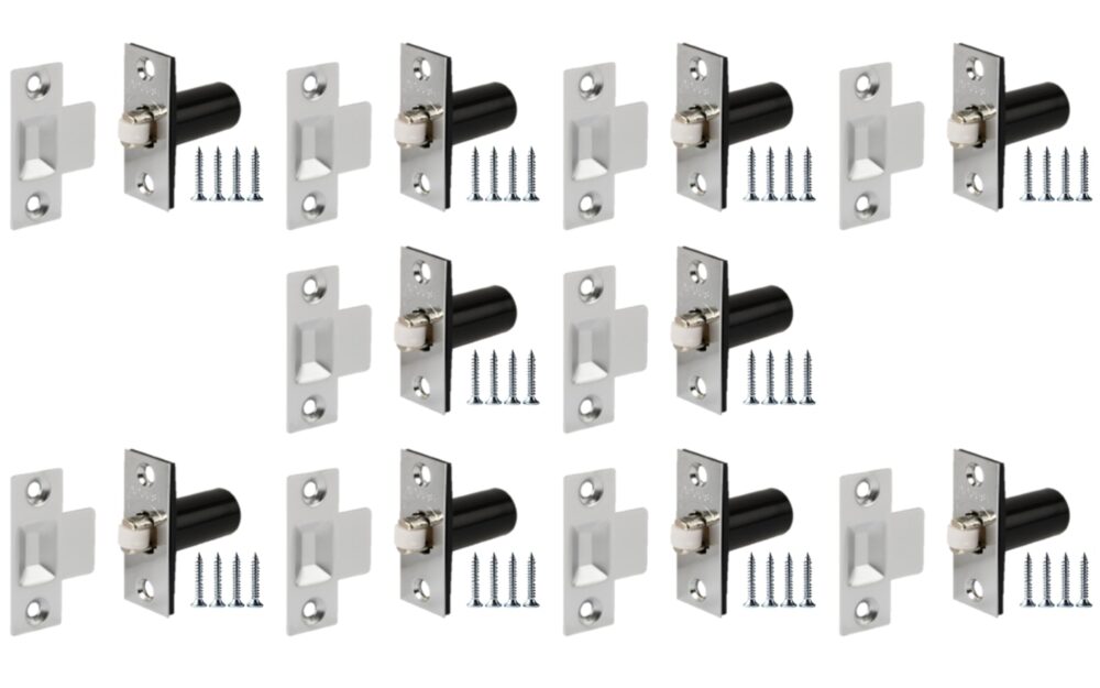 12 Loquets à Rouleaux Ajustables Onestopdiy – Nickelé, 38 Mm, Pour Portes Et Meubles