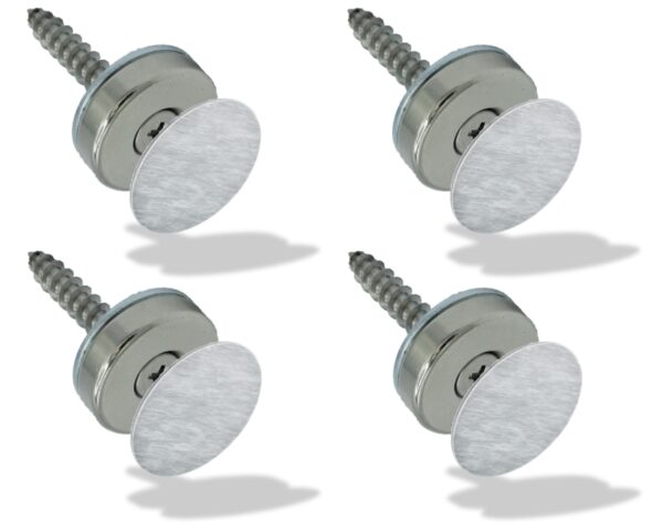 2 Set Pack Flush Mounted Magnetic Catch, Concealed Fixing - Satin Stainless Steel