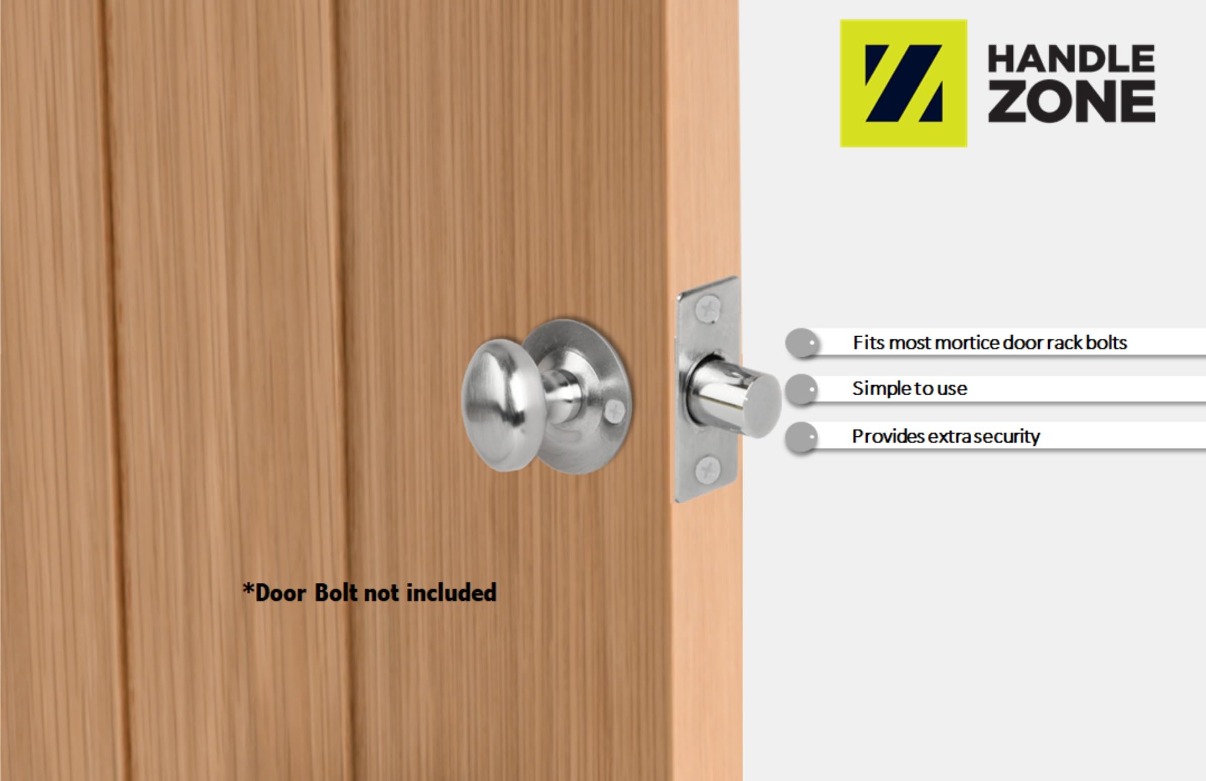 Oval Thumbturn for Mortice Security Rack Bolt - Satin Chrome - Image 2