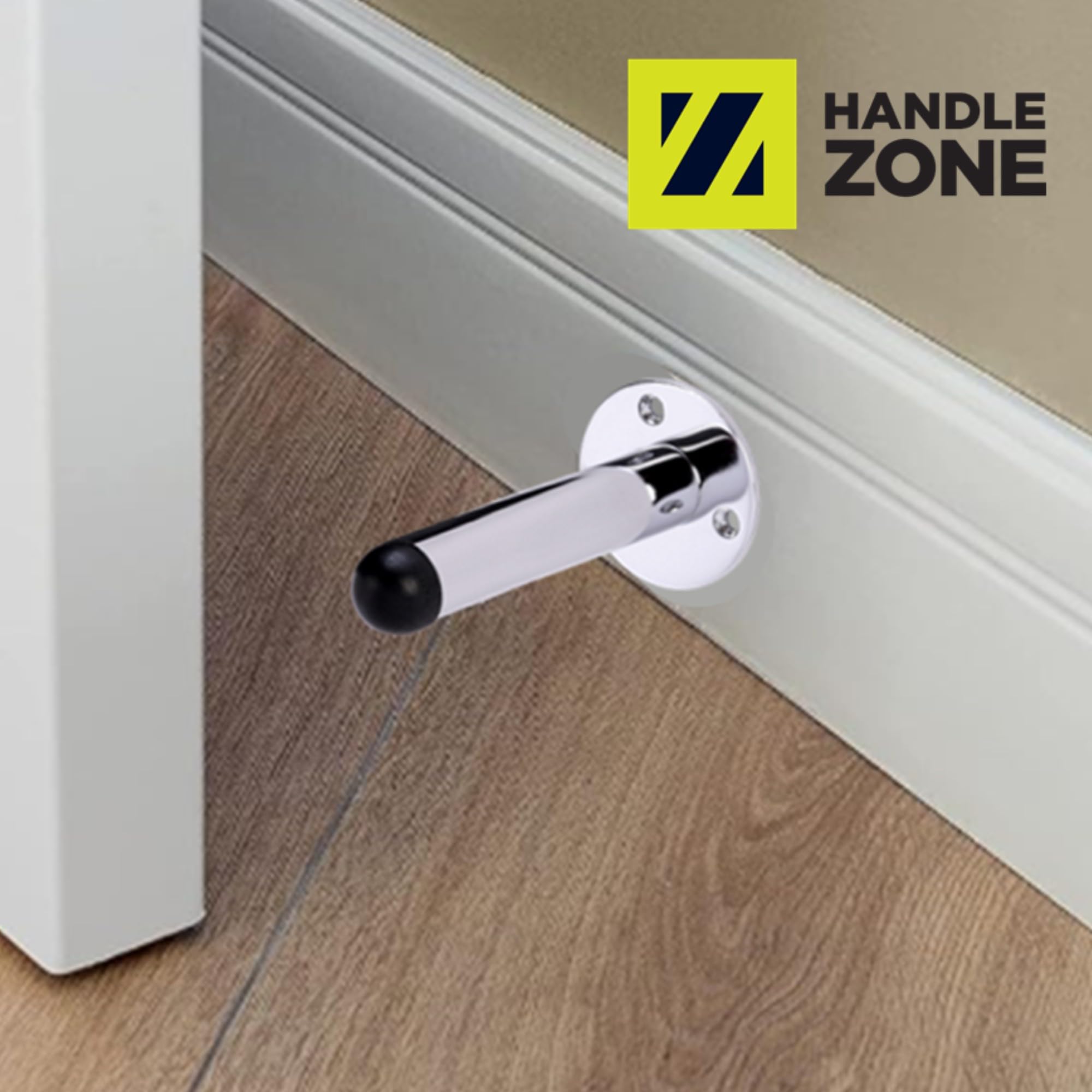 115mm Extra Long/Extended Projecting Door Stop - Polished Chrome - Image 2