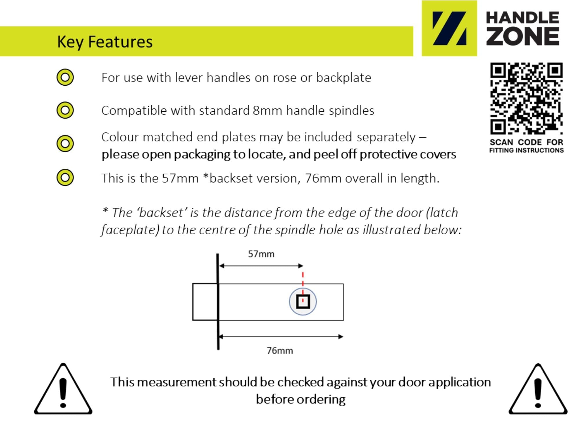 2 PACK 76mm / 3 inch Satin Brass Premium Tubular Mortice Latch, Catch For Internal Timber Doors - 57mm Backset - Image 2